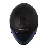 Casco Shaft Pro 300 Modular Solid Negro Gris Visor Iridium Azul